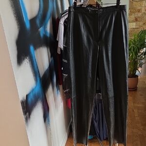Black Leather Womens Pants